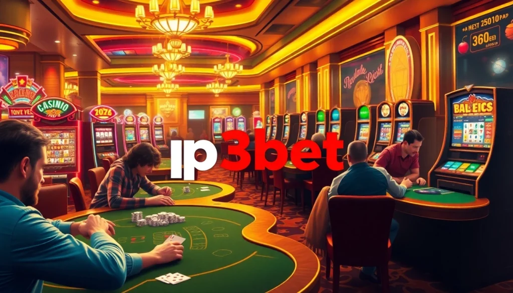 Players enjoying high-stakes poker at p3bet casino, capturing the excitement of gambling.