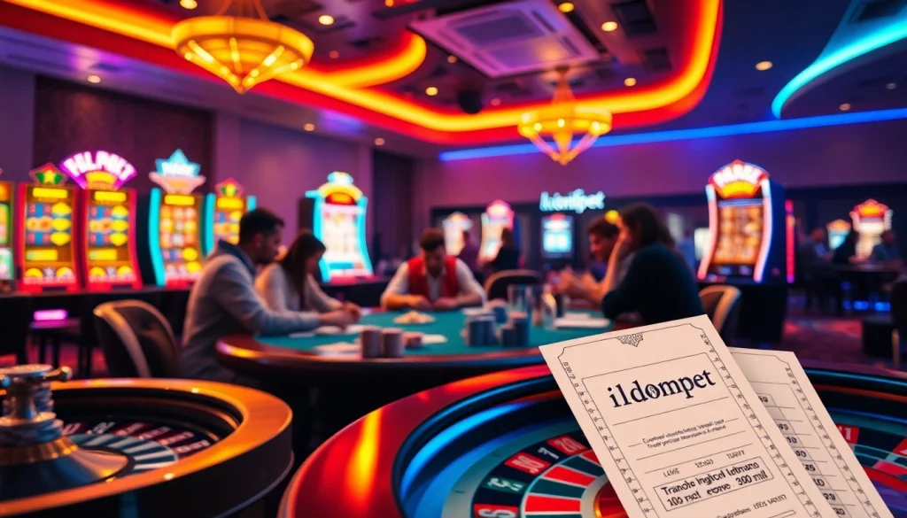 Exciting poker game at i1dompet casino with players and chips galore.