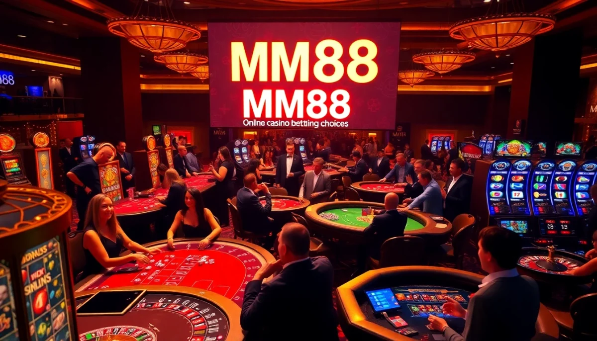 MM88 showcases players at a vibrant casino table, engaging in thrilling games of chance.