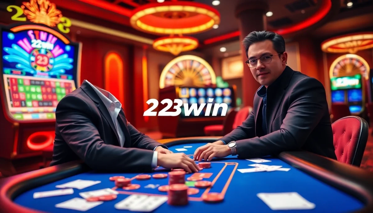 Exciting online gambling experience at 23win with virtual poker and roulette.