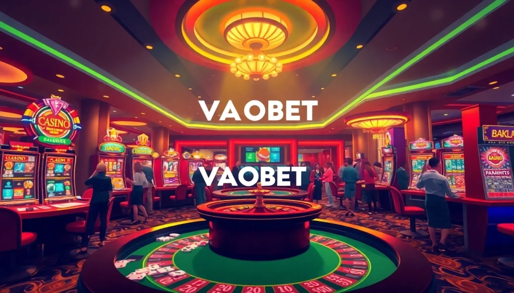 Experience the thrill of gambling at VAOBET with vibrant casino games and lively players.