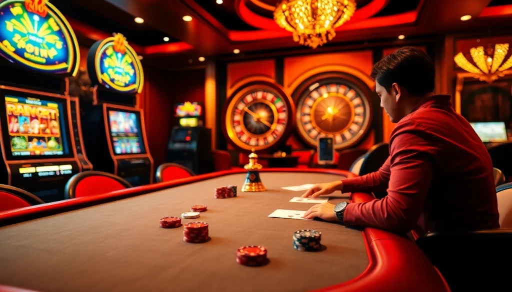 Experience the thrill of live casino gaming at https://vaobet.cn.com/ featuring intense poker action and vibrant slot machines.